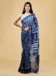 Linen Cotton Saree with Beautiful Silver Zari Border - KC180139