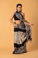 Linen Cotton Saree with Beautiful Silver Zari Border - KC180175