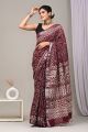 Linen Cotton Saree with Beautiful Silver Zari Border - KC180185