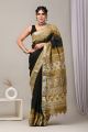 Linen Cotton Saree with Beautiful Silver Zari Border - KC180191