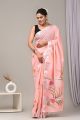 Linen Cotton Saree with Beautiful Silver Zari Border - KC180209