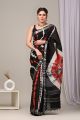 Linen Cotton Saree with Beautiful Silver Zari Border - KC180224