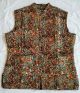 KC190023 - Brown kalamkari Printed Cotton Quilted Reversible Jacket for Ladies