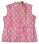 KC190026 - Baby Pink Printed Cotton Quilted Reversible Jacket for Ladies