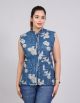 Printed Cotton Quilted Reversible Jacket for Women - KC190154