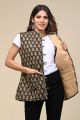 Printed Cotton Quilted Reversible Jacket for Women - KC190164