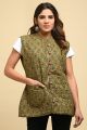 Printed Cotton Quilted Reversible Jacket for Women - KC190173