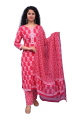 Beautiful & Premium Quality Cotton Printed Kurti, Pant, Dupatta Set