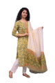 Beautiful & Premium Quality Cotton Printed Kurti, Pant, Dupatta Set