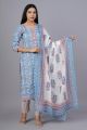 Beautiful Cotton Printed Kurti Pant with Malmal Dupatta - KC201414