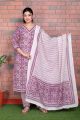 Beautiful Cotton Printed Kurti Pant with Malmal Dupatta - KC201492