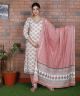 Beautiful Cotton Printed Kurti Pant with Malmal Dupatta - KC201495