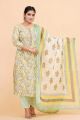 Prime Quality Pure Cotton Printed Straight Kurti Pant with Malmal Cotton Dupatta - KC201635