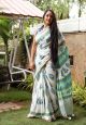 Beautiful Mulmul Cotton Saree with Zari Border - KC240063