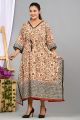 Beautiful Hand Block Print Cotton Night Dress Kafthan - KC300028