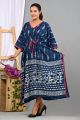 Beautiful Hand Block Print Cotton Night Dress Kafthan - KC300036