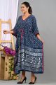 Beautiful Hand Block Print Cotton Night Dress Kafthan - KC300037