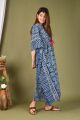 Beautiful Hand Block Print Cotton Night Dress Kafthan - KC300038