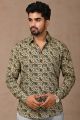 Premium Quality Mens Jaipuri Cotton Printed Full Sleeve Shirt - KC360111