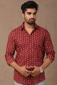 Premium Quality Mens Jaipuri Cotton Printed Full Sleeve Shirt - KC360114