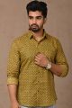 Premium Quality Mens Jaipuri Cotton Printed Full Sleeve Shirt - KC360118