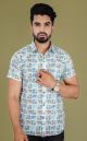 Mens Jaipuri Cotton Printed Half Sleeve Shirt - KC370020