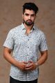 Mens Jaipuri Cotton Printed Half Sleeve Shirt - KC370023