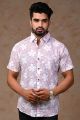 Mens Jaipuri Cotton Printed Half Sleeve Shirt - KC370027