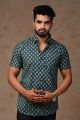 Mens Jaipuri Cotton Printed Half Sleeve Shirt - KC370033