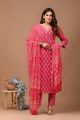 Alluring Readymade Hand Block Printed Cotton Suit Set - KC410002