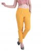 PAN0002 - Women's Regular Fit Cotton Slub Trouser/Pant for Girls & Women (Mustard)