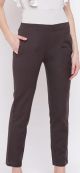 PAN0005 - Women's Regular Fit Cotton Slub Trouser/Pant for Girls & Women (Brown)
