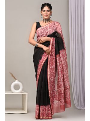 Beautiful Hand Block Printed Chanderi Sarees - KC120525