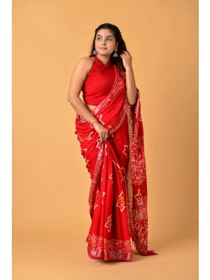 Linen Cotton Saree with Beautiful Silver Zari Border - KC180178