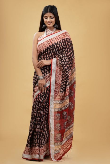 Printed Pure Cotton Saree, 5.5 m at Rs 750 in Surat | ID: 21115091755