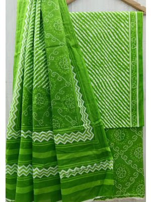 Jaipuri Print Pure Cotton Dress Material with Malmal Cotton Dupatta - KC021627