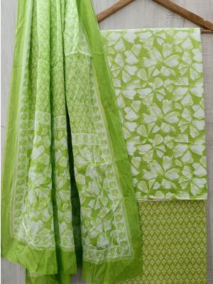 Jaipuri Print Pure Cotton Dress Material with Malmal Cotton Dupatta - KC021640