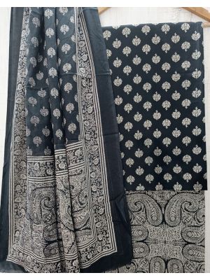 Jaipuri Print Pure Cotton Dress Material with Malmal Cotton Dupatta - KC021642