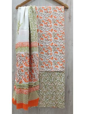 Jaipuri Print Pure Cotton Dress Material with Malmal Cotton Dupatta - KC021651