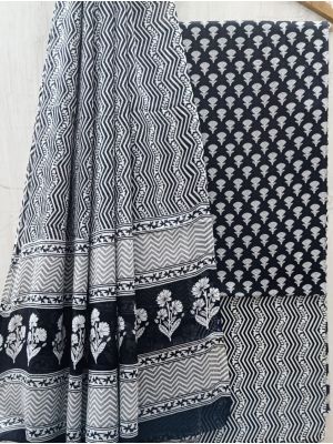 Jaipuri Print Pure Cotton Dress Material with Malmal Cotton Dupatta - KC021653