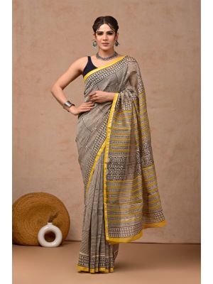 Beautiful Hand Block Printed Chanderi Sarees - KC120533