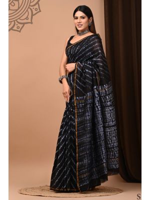 Beautiful Hand Block Printed Chanderi Sarees - KC120535