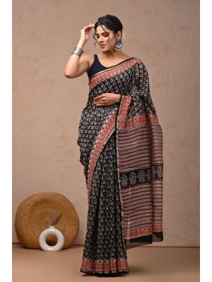 Beautiful Hand Block Printed Chanderi Sarees - KC120536