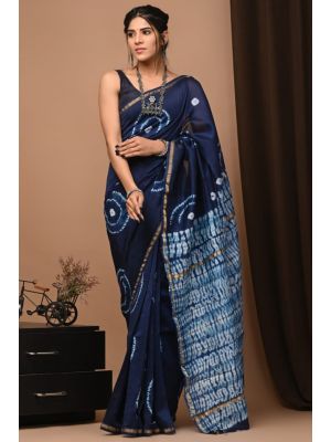 Beautiful Hand Block Printed Chanderi Sarees - KC120540