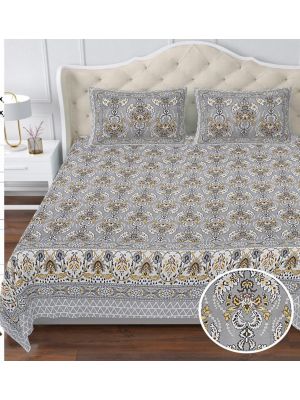 Beautiful King Size Double Bed High Quality Cotton Bedsheet (108 X 108 Inches - 9 X 9 feet) - KC140329