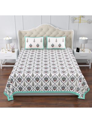 Premium Quality King Size Double Bed Cotton Bedsheet (108 X 108 Inches - 9 X 9 feet) - KC140343