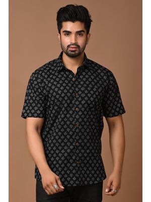 Premium Quality Mens Jaipuri Cotton Printed Half Sleeve Shirt - KC370054