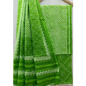 Jaipuri Print Pure Cotton Dress Material with Malmal Cotton Dupatta - KC021627