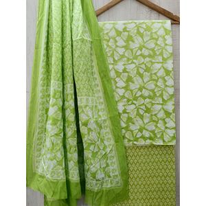 Jaipuri Print Pure Cotton Dress Material with Malmal Cotton Dupatta - KC021640