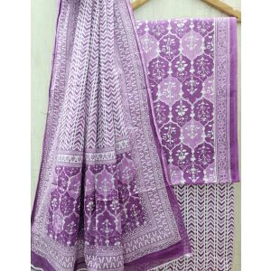 Jaipuri Print Pure Cotton Dress Material with Malmal Cotton Dupatta - KC021658